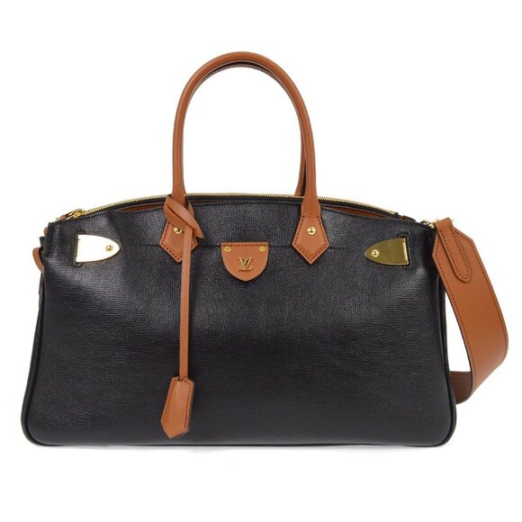 Louis Vuitton Black Brown All Set MM Tote Bag M57160 FL3230 NQ00100 - Picture 1 of 7